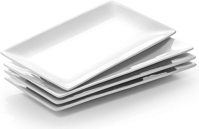 DOWAN 12" Rectangle Plates Set of 4 by DOWAN