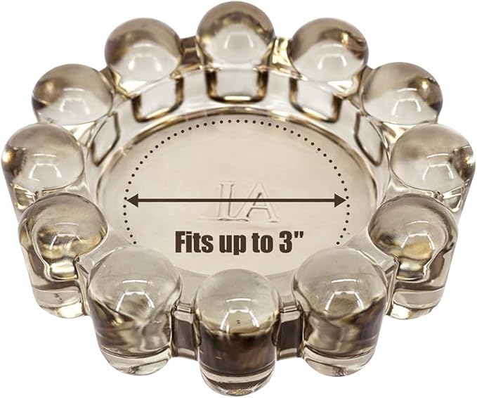 Home Collection Original Amber Glass Small Bubble Candle Dish | Votive and - Image 3