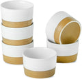 Ramekins 8 OZ for Creme Brulee Oven Safe, Ceramic Souffle Cups Set of 6 by Tikooere