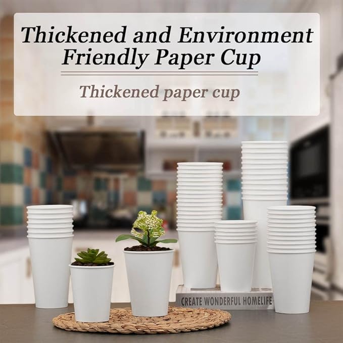 Lamosi 300 Pack Paper Cups 8 oz, Disposable Coffee Cups, Paper Coffee Cups | - Image 4