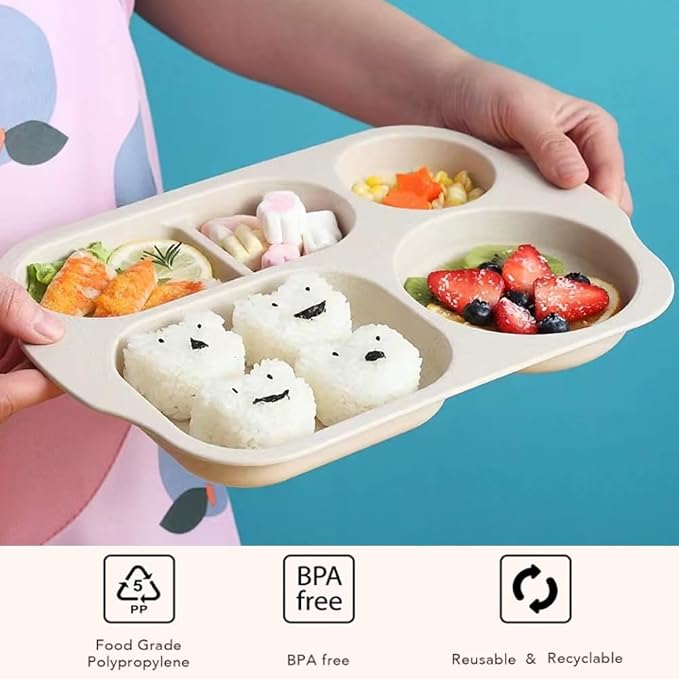 PUPOPIK 12 Inch Divided Plates4 PCS - Image 2