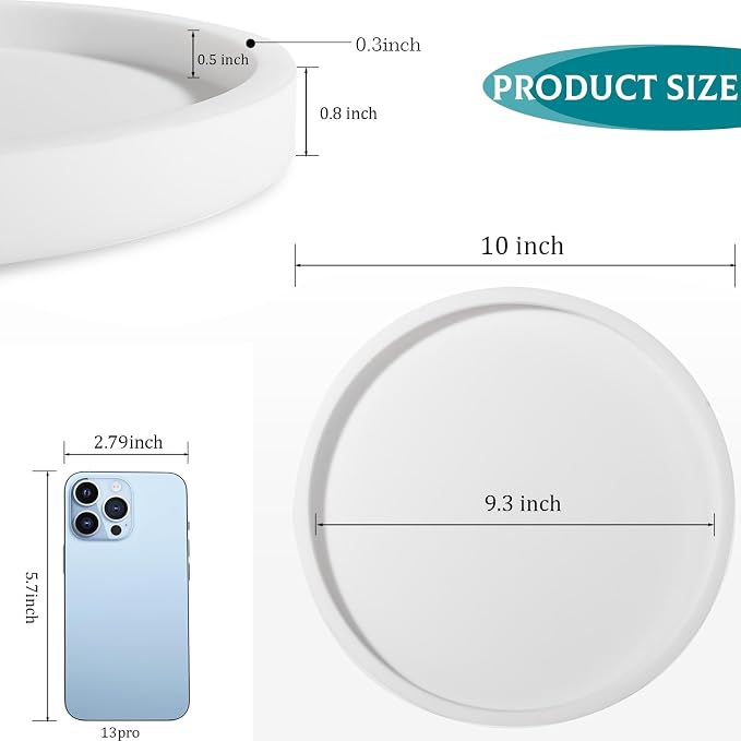 Silicone Bathroom Tray Coffee Table Decor Perfume Organizer, Waterproof - Image 6