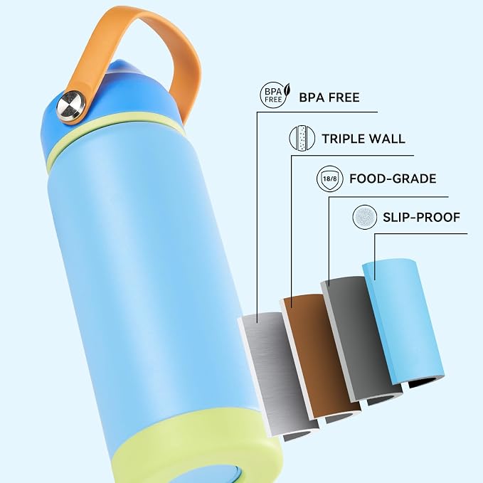 Fijinhom 24oz Insulated Stainless Steel Water Bottle, Wide Mouth Double Wall - Image 6