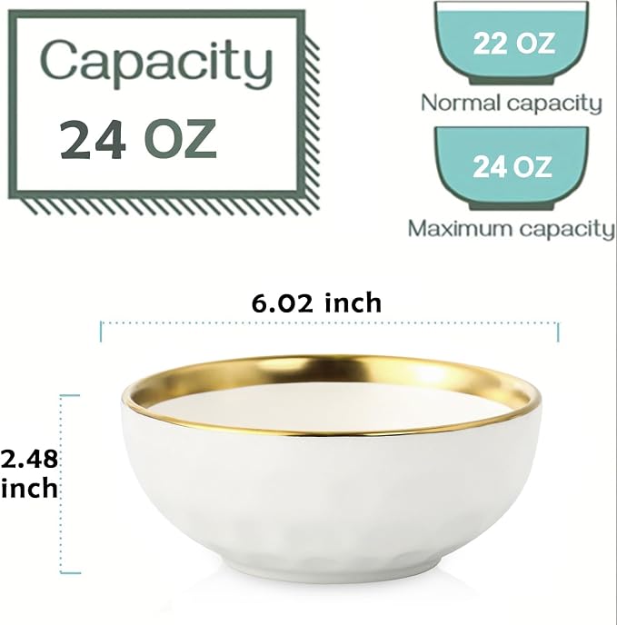 vicrays Ceramic Salad Bowls Set - Image 2