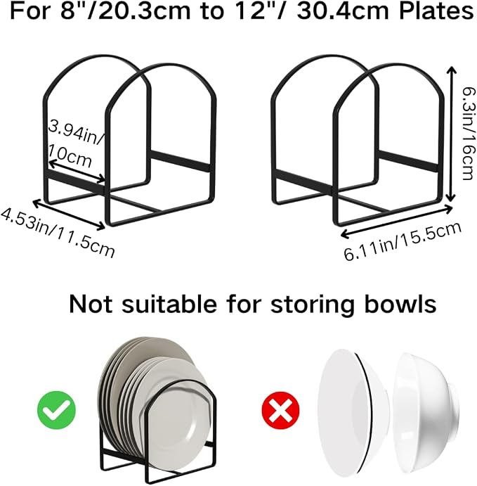 LINFIDITE 2 Pack Kitchen Plate Holder Organizer - Image 6