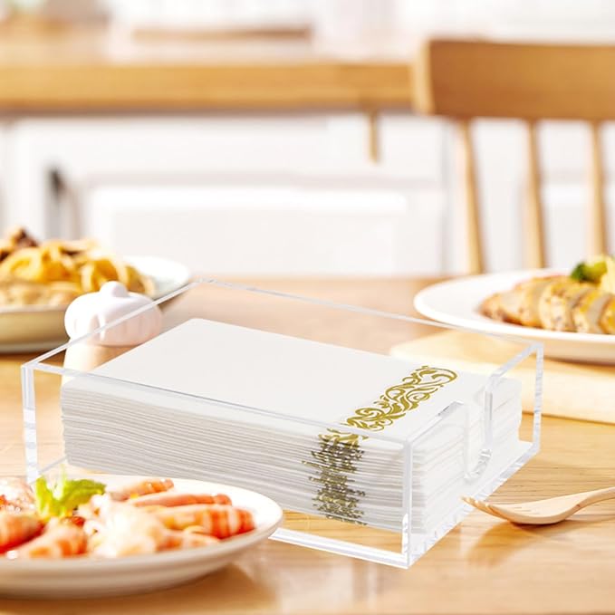 Rubtlamp 2 Pack 0.12 Thickness Clear Napkin Holder, Flat Napkin Holder - Image 3