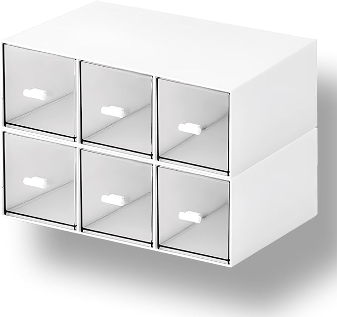 Desktop Organizer With 6 Drawers, Pencil Box, Stationary Organizer | 2 Tiers by OSteedWares
