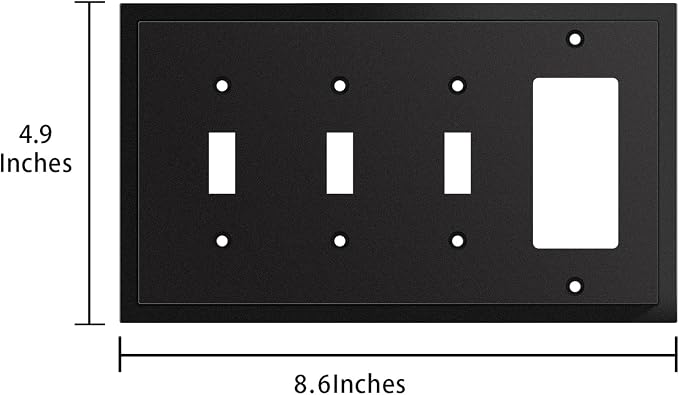 Modern Edge Decorative Wall Plate Switch Plate Outlet Cover, Durable Solid Zinc - Image 3