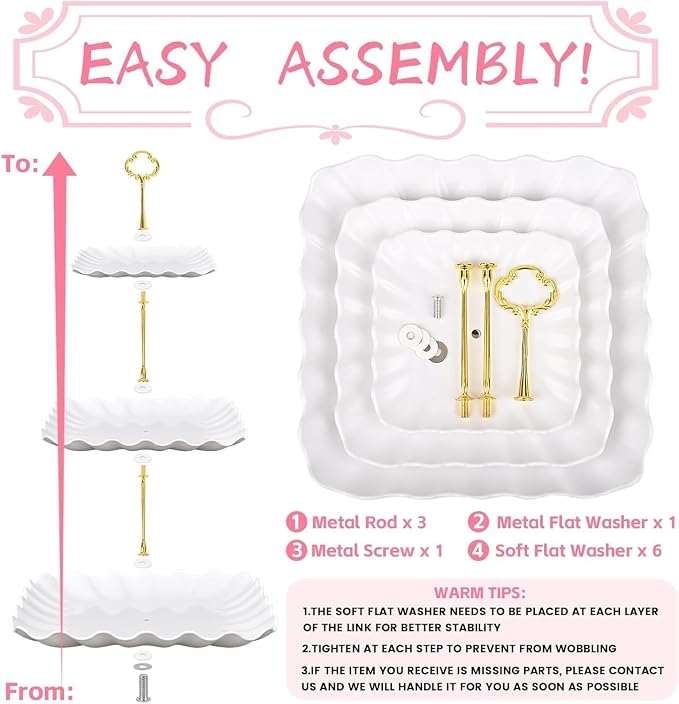 5 Pcs Dessert Table Display Set - Image 3