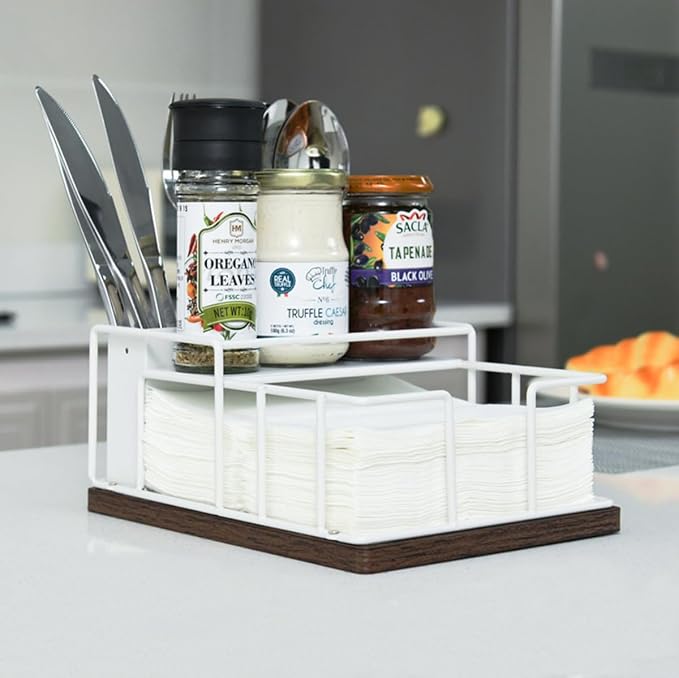 Napkin Holder for Table, Countertop Organizer by TOBEFORT