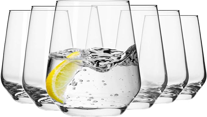 Krosno Water Drinking Glasses, 13.5 oz, Splendour Collection, Elegant Tumbler by Krosno