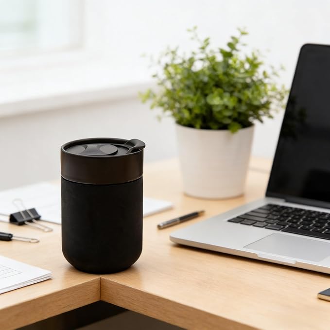 8.8oz Ceramic Travel Coffee Mug - Image 6