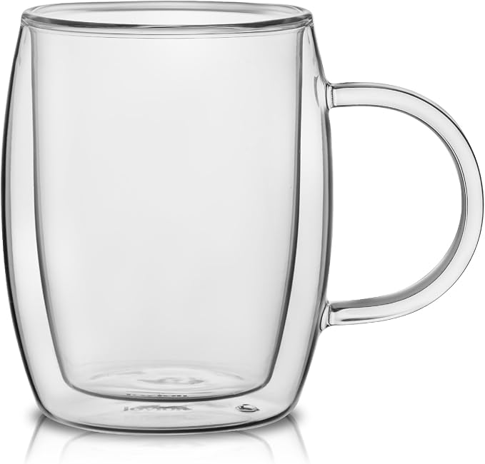 JoyJolt Double Wall Glasses 13.5-Ounce Insulated Mugs Double Walled Glass Cups - Image 8