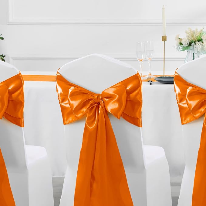 Manyshofu Orange Satin Table Runner 12x72 - Image 7