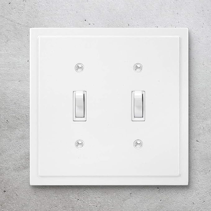 Modern Edge Decorative Wall Plate Switch Plate Outlet Cover, Durable Solid Zinc - Image 2