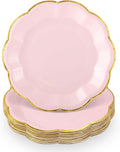 NatNarr 30 Pcs Pink Plates by NatNarr