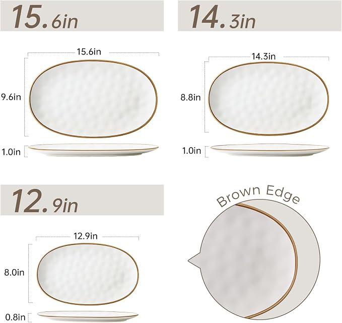 Ceramic Oval Serving Platter - Image 2