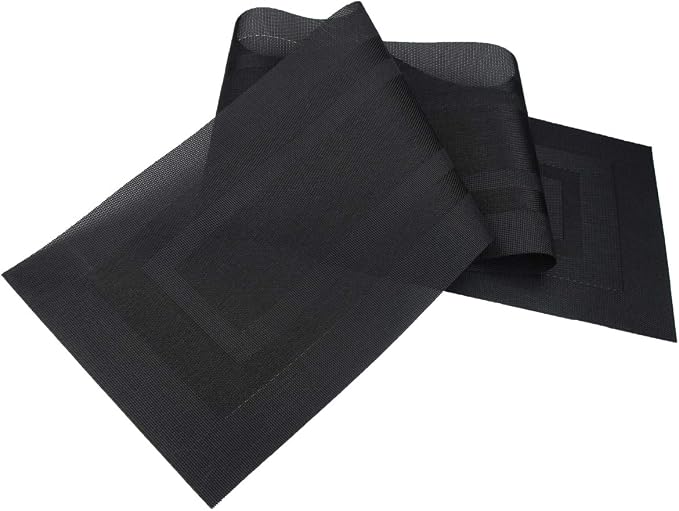 PIGCHCY Placemats with Matching Table Runner, Heat Resistant Vinyl Woven - Image 3