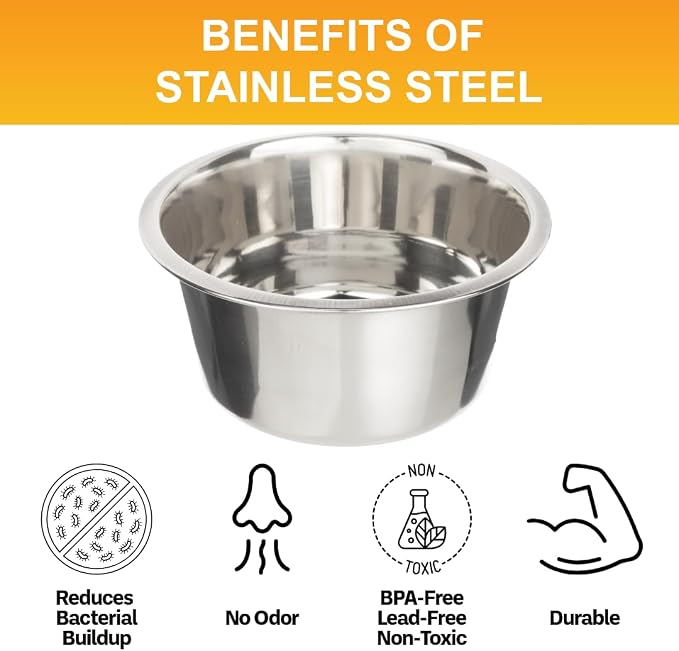 Neater Pet Brands 5 Cup Stainless Steel Dog Bowls, Dog Food Bowl & Water Bowl - Image 5