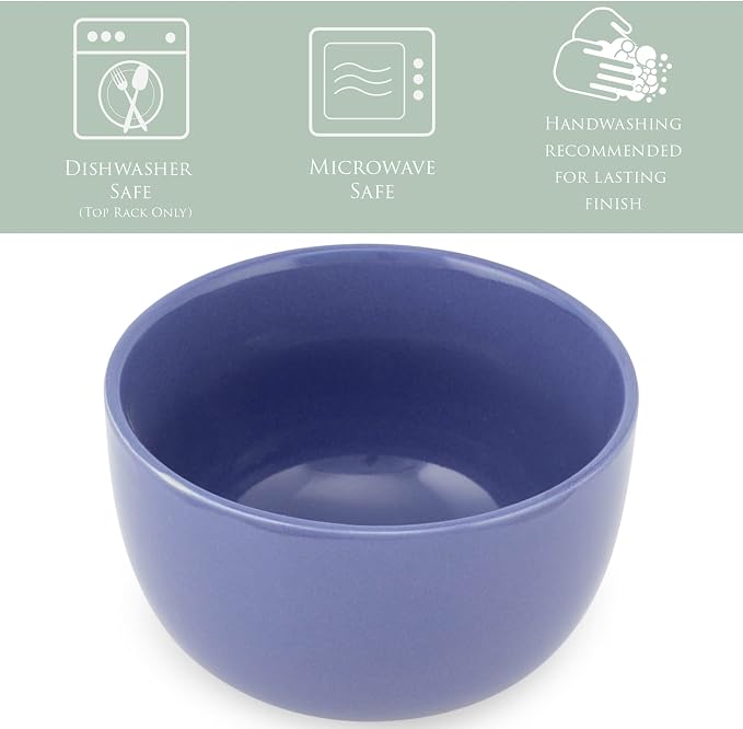 Elanze Designs Bistro Glossy Ceramic 4 inch Cute and Small Dessert Bowls Set of - Image 2