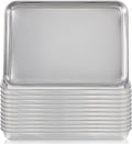 12 Pack Stainless Steel Plates, Metal Food Tray Plate, Small Baking Sheets by Unknown