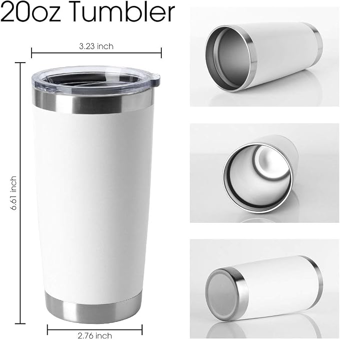 HASLE OUTFITTERS 20oz Stainless Steel Tumblers Bulk, Insulated Travel Cup - Image 2
