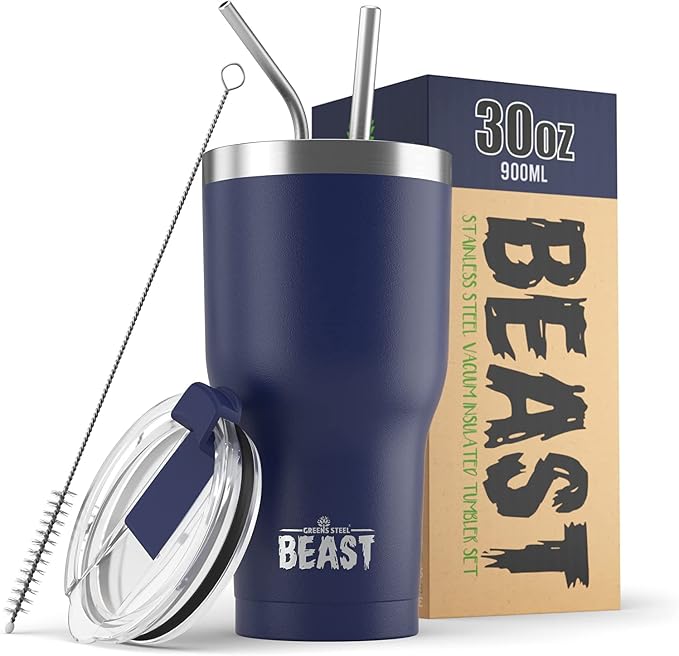 Beast 30 oz Tumbler Stainless Steel Vacuum Insulated Coffee Ice Cup Double Wall by GreensSteel