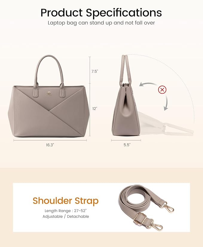 LOVEVOOK Laptop Tote Bag for Women - Image 6