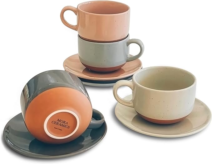 Mora Ceramics 8oz Cappuccino Mug Set of 4 by MORA