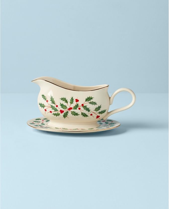 Lenox Holiday Porcelain Christmas Gravy Boat - Image 2