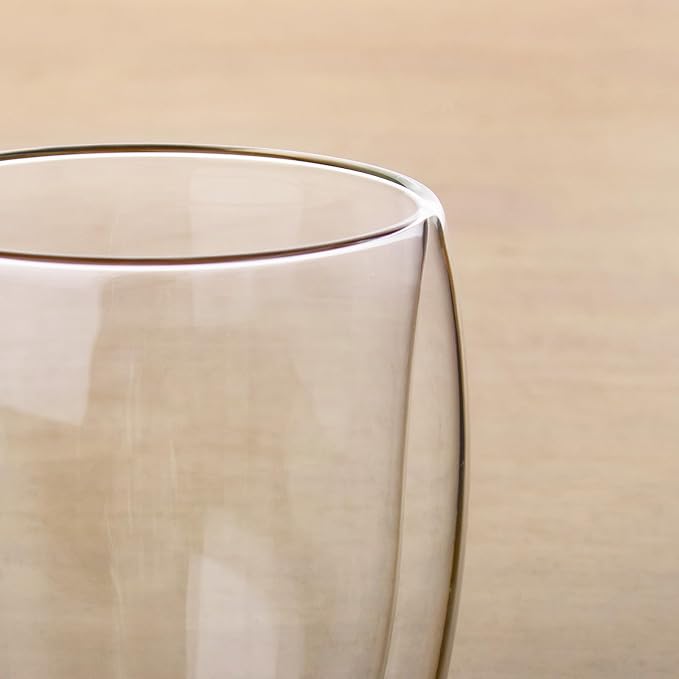 HillSpring Double Walled Glass Coffee Cup, 12oz Insulated Glass Tumbler - Image 5