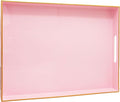 15.8x11.8 Pink Plastic Serving Tray by Unknown