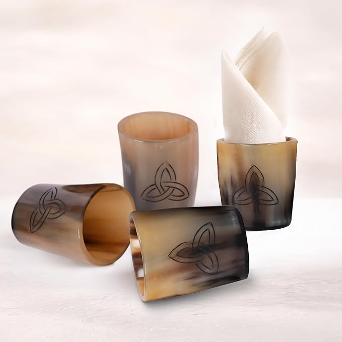 Handicrafts Home Viking Horn Shot Glasses Set of 4, Handmade Natural Ox Horn - Image 7