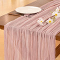 Pink Cheesecloth Table Runner Summer Boho Wedding Birthday Party Home Decor | by Socomi