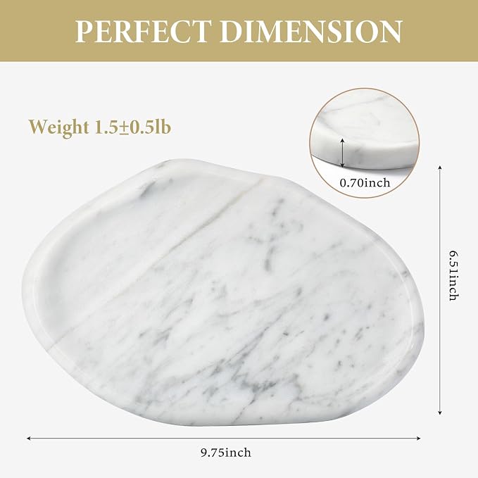 Luxurious Natural Marble Vanity Tray - Image 2