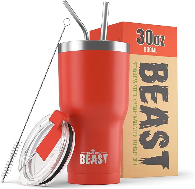 Beast 30 oz Tumbler Stainless Steel Vacuum Insulated Coffee Ice Cup Double Wall by GreensSteel