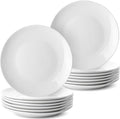 BTaT- White Dessert Plates, 8 inch, Small Plates by BrewToATea