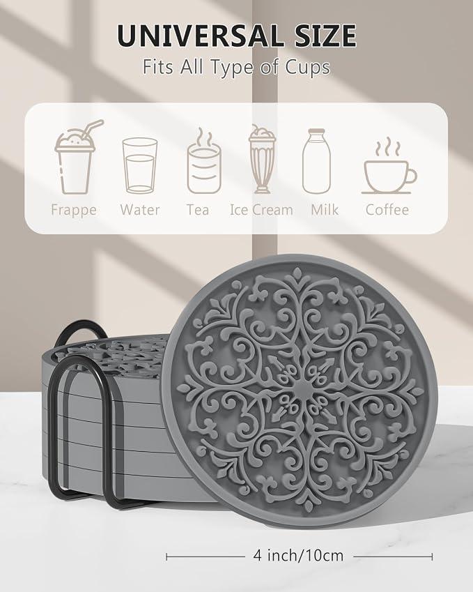 Drink Coasters, Coasters Set of 6 - Image 2