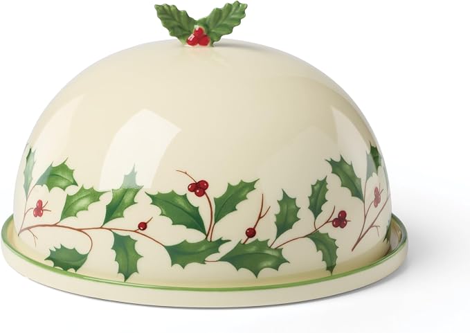 Lenox Holiday Small Porcelain Christmas Covered Serving Dish | by Lenox