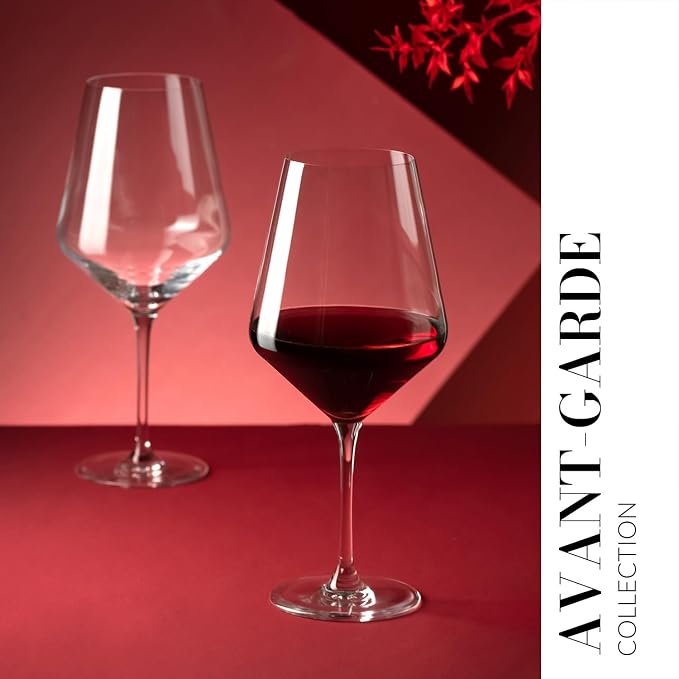 Krosno Crystal Red Wine Glasses | Set of 4 | 24.7 oz | Avant-garde Collection | - Image 4