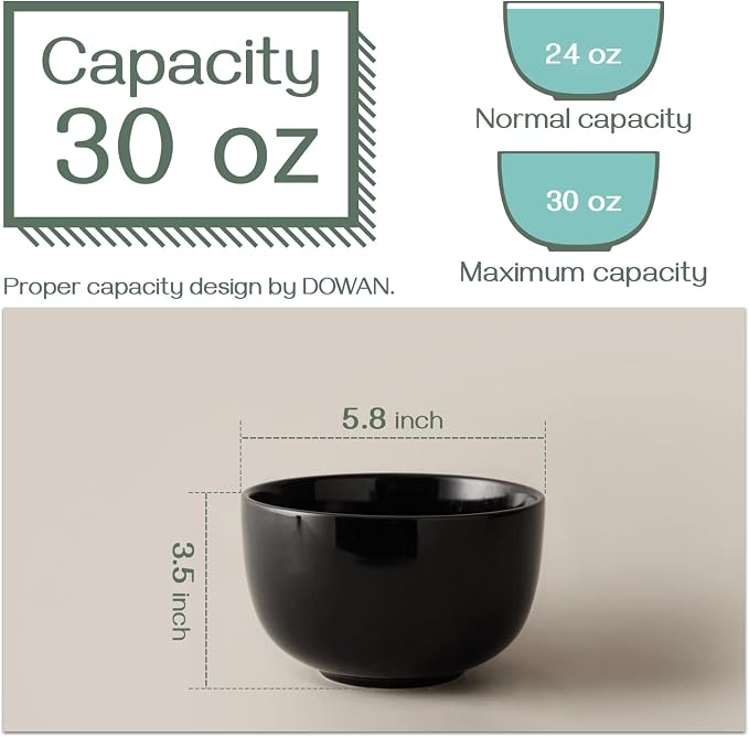 DOWAN 5.8" Deep Soup Bowls & Cereal Bowls - Image 5