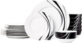 Amazon Basics 18-Piece Complete Kitchen Dinnerware Set, Microwave and by AmazonBasics