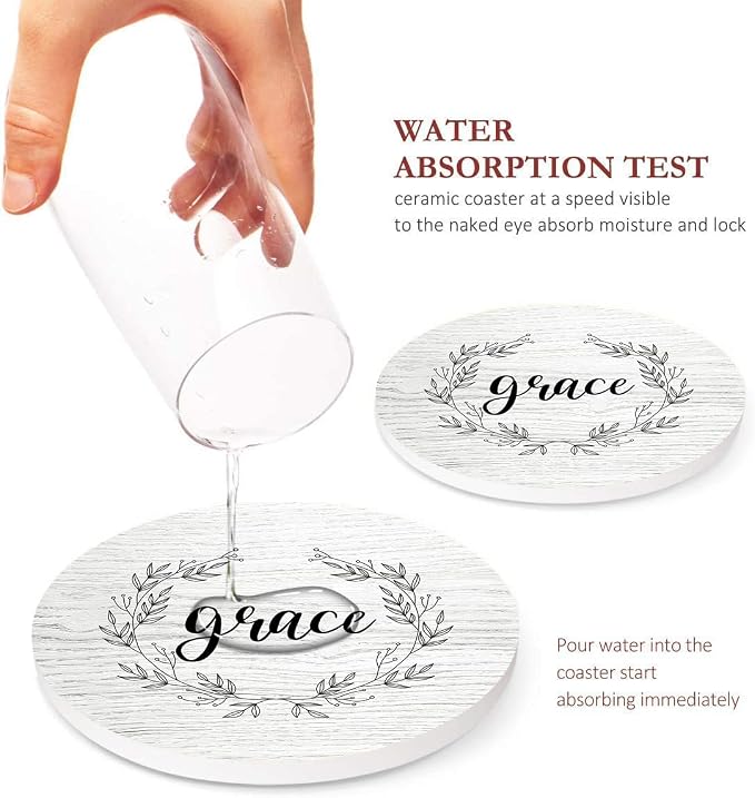 Coasters for Drinks, Ceramic Stone - Image 3