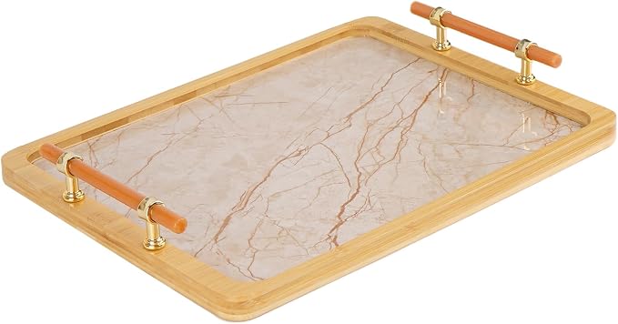 JUPELI 16" x 12" Bamboo Serving Tray by JUPELI