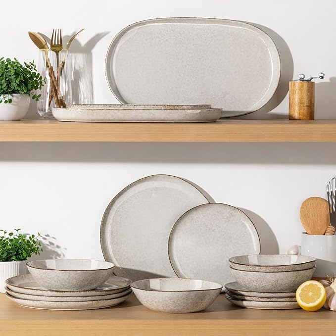 AmorArc Ceramic Serving Platters, Reactive handcrafted Oval Plates - Image 8