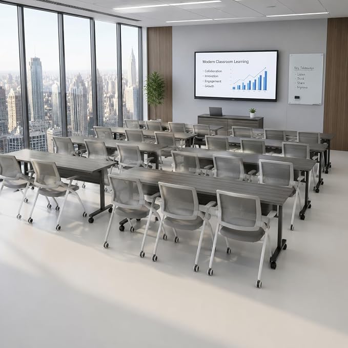 4 Pack Folding Office Chair - Image 2