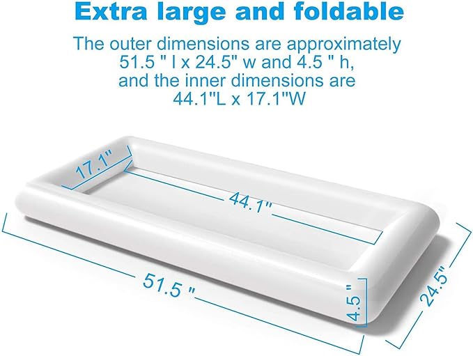 Jasonwell Inflatable Serving Bars Ice Buffet Salad Serving Trays Food Drink - Image 4