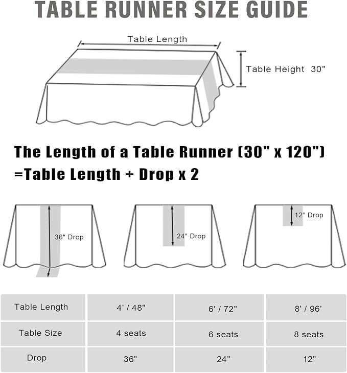10FT White Chiffon Table Runner 30x120 Inches Romantic Sheer Table Runner Boho - Image 5