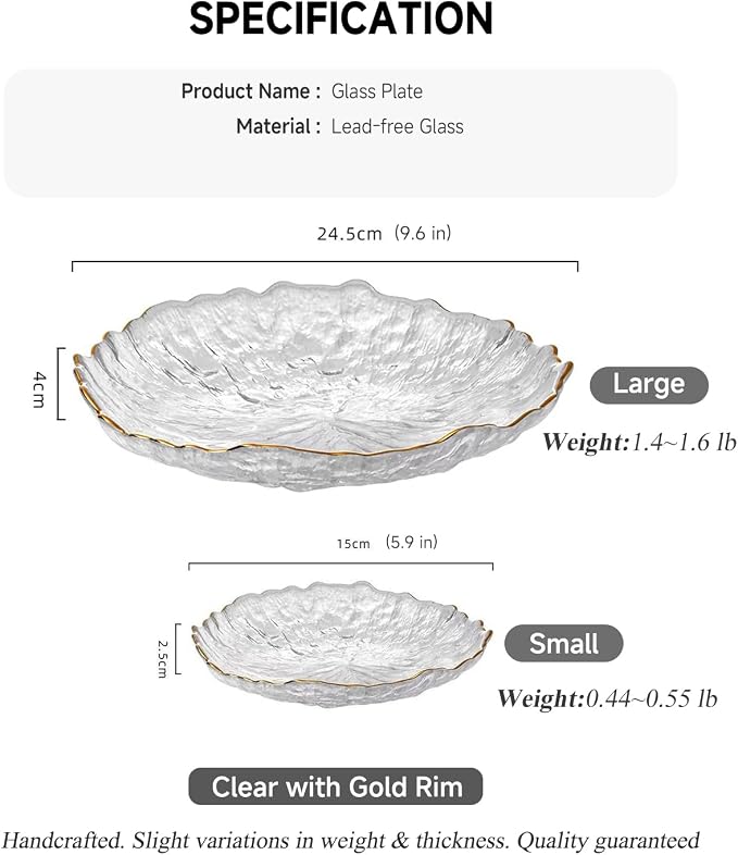 Glass Salad Bowl Irregular Lotus Flower Shape Serving Bowls, Mixing Nut Bowls - Image 5