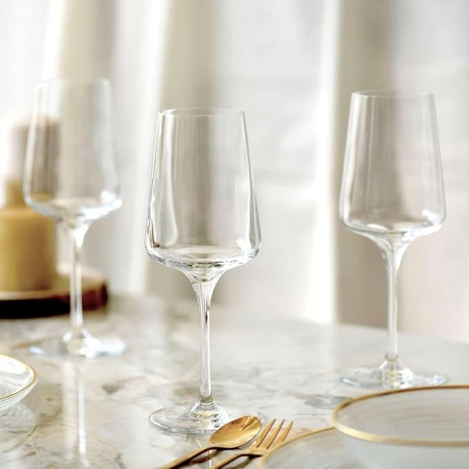 Krosno White and Sparkling Large Wine Glasses Drinking 13, 5 oz – Set of 4 - Image 7
